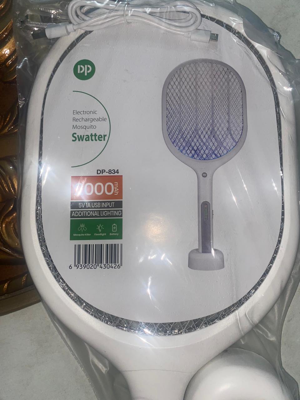 DP Electronic Rechargeable Mosquito Swatter with Floodlight (DP-834)