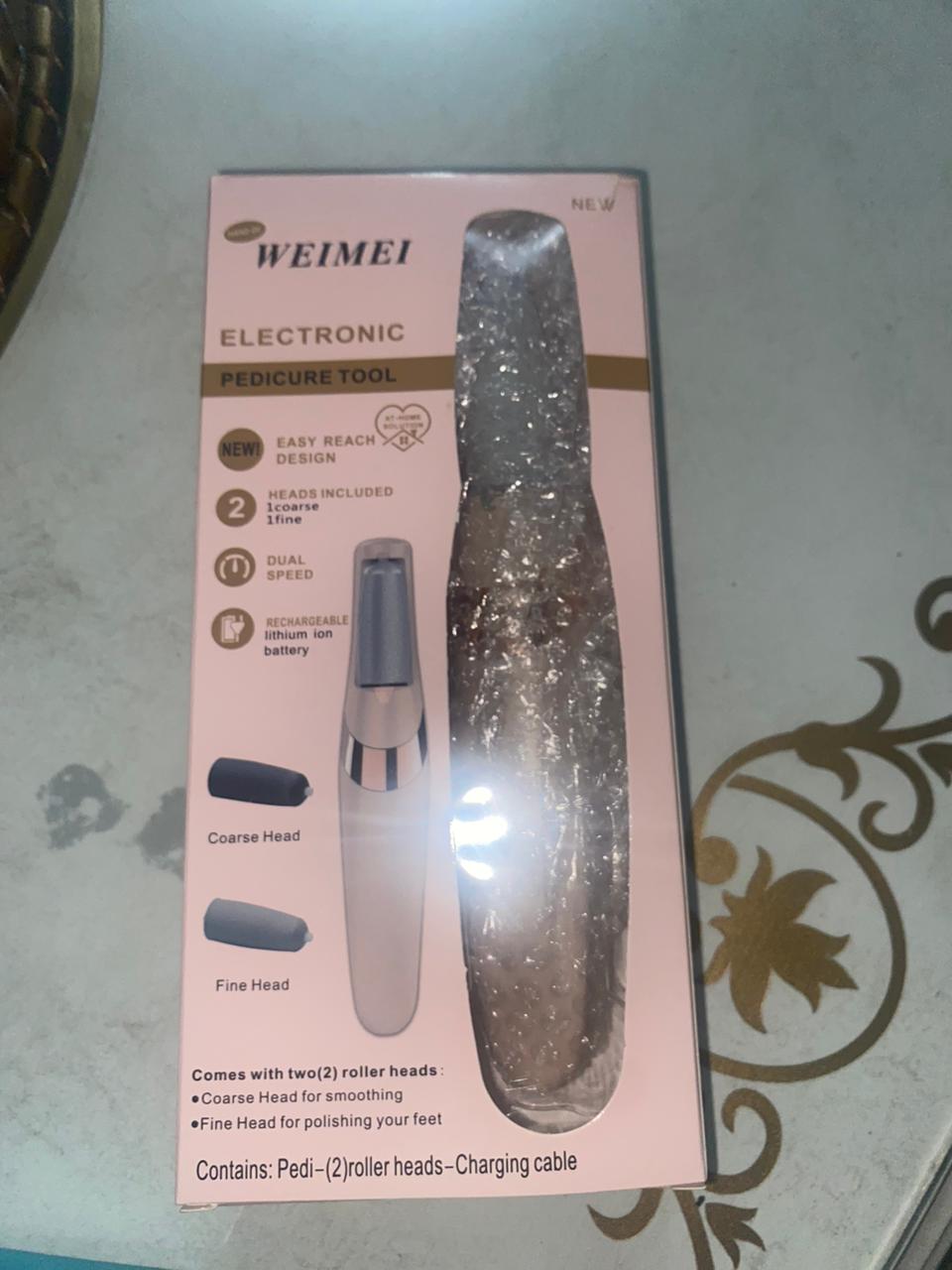 WEIMEI Electronic Pedicure Tool with Dual Heads (Rechargeable)